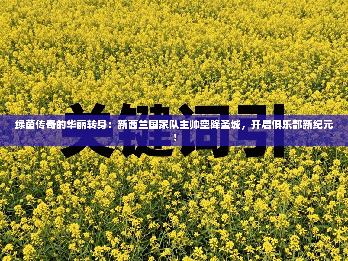 绿茵传奇的华丽转身:新西兰国家队主帅空降圣城,开启俱乐部新纪元! 第1张